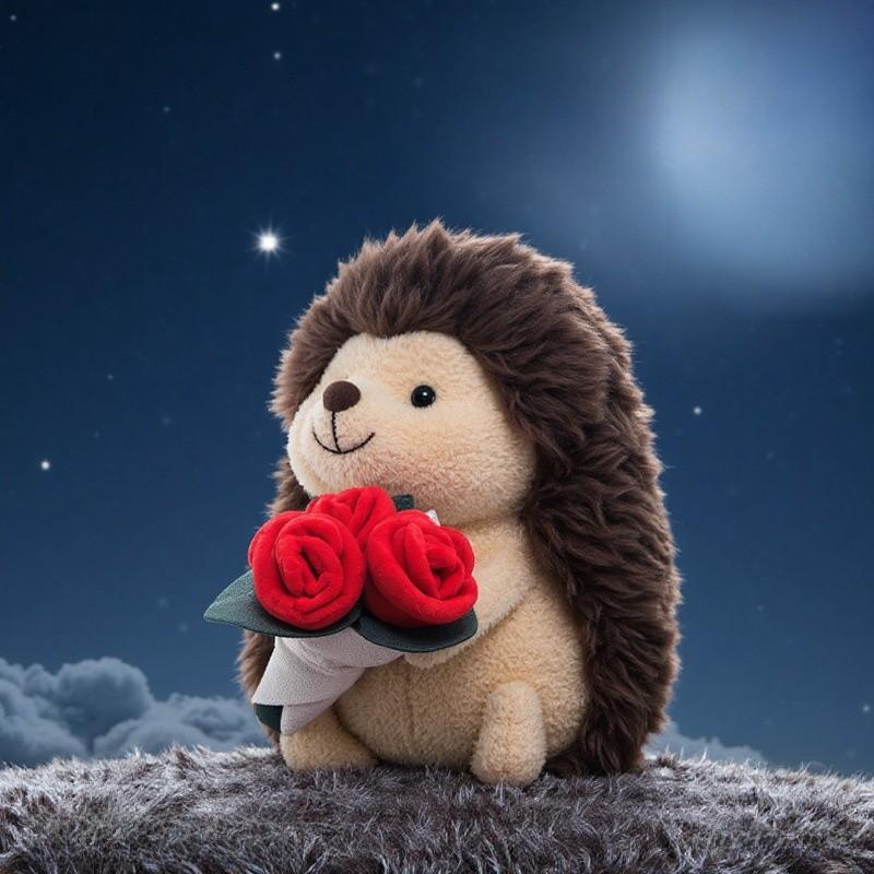 

Hedgehog Plush Toy With Pp Cotton Filling For Kids Bedroom Decor And Gift Idea RoseHedgehog