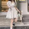 2024 Summer French Floral Puff Sleeve Dress for Women