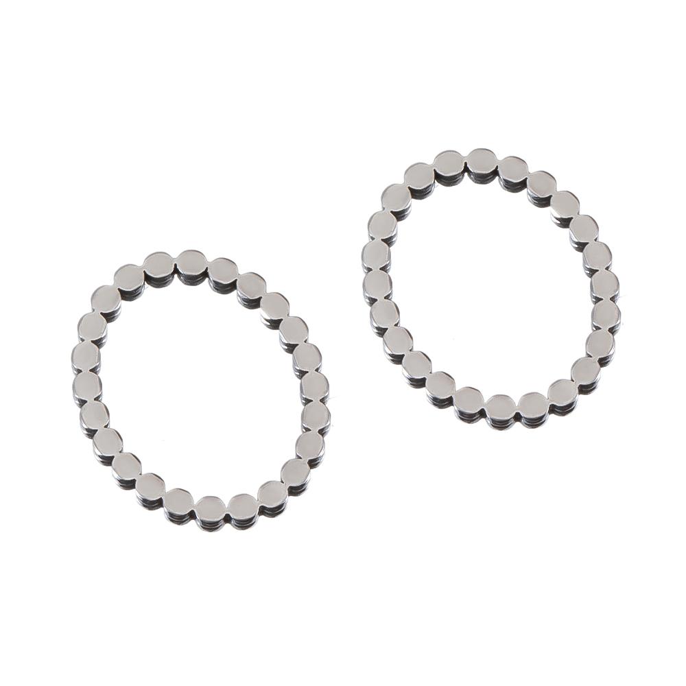 20pcs Stainless Steel Wave Frames Charms DIY Earrings Pendants Circle Drop Hexagon Blank Bezel for Resin Jewelry Making Findings