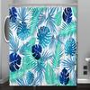 Leaf Pattern Digital Printed Shower Curtain - Reversible Polyester, Machine Washable,  All-Season Home & Bathroom Decor
