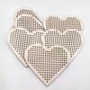5pcs wood cross stitch, unfinished wooden oval/heart wood sweing kit for cross stitching DIY Engraving Painting Wedding Decor