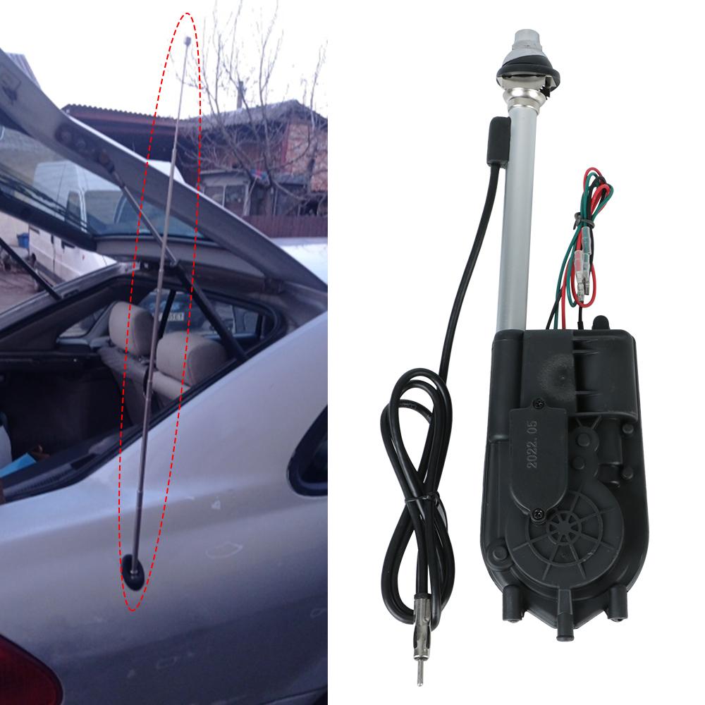For Car SUV AM FM Radio Automatic Telescopic Antenna Waterproof Exterior Vehicle Aerials Electric Power 12V