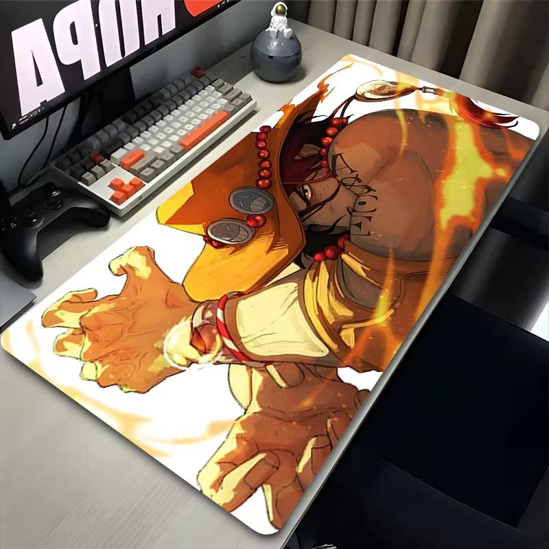 

Gaming Mousepad Large Computer Gamer Mouse Pad Office Laptop One Piece Ace Natural Rubber with Locking Edge Gaming Mouse Mat 30x60x0.2cm