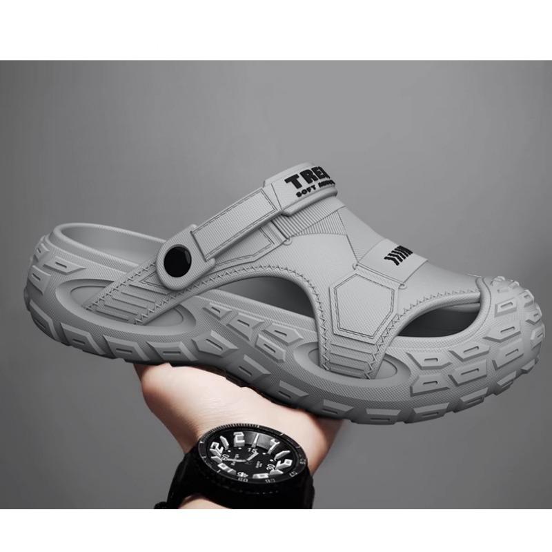 Men S Eva Outdoor Color Block Beach Clogs Two Way Wear Breathable Non Slip Summer