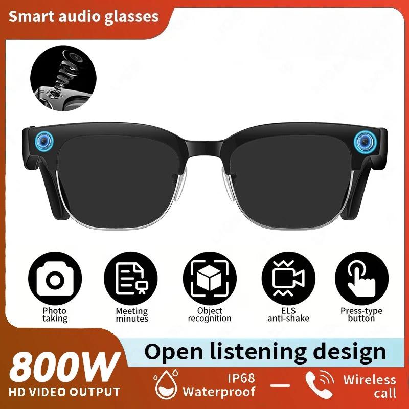 Nuovi Occhiali Intelligenti AI 2026 Traduzione 120+ Lingue Fotocamera 800W Video Lettore Musicale Chiamata Business Occhiali Colore Cambiante 8K Uomo