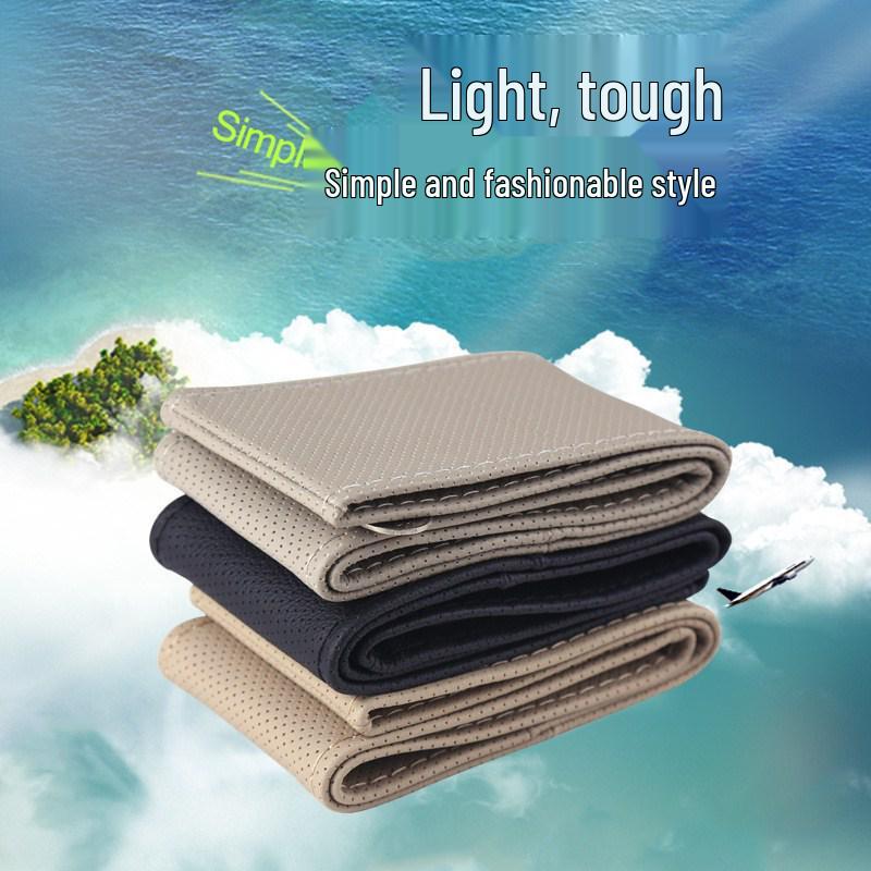 Hand-Sewn Full-Hole Car Steering Wheel Cover Sleeve