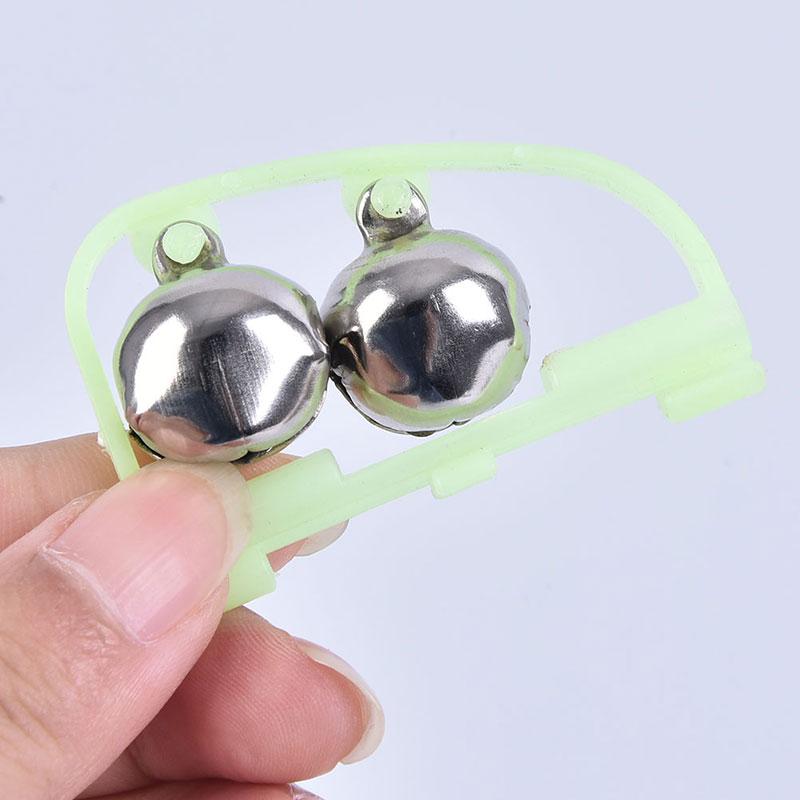 Fluorescent Fishing Tackle Rod Pole Tip Clip Twin Bell Alarm Alert Night Ring