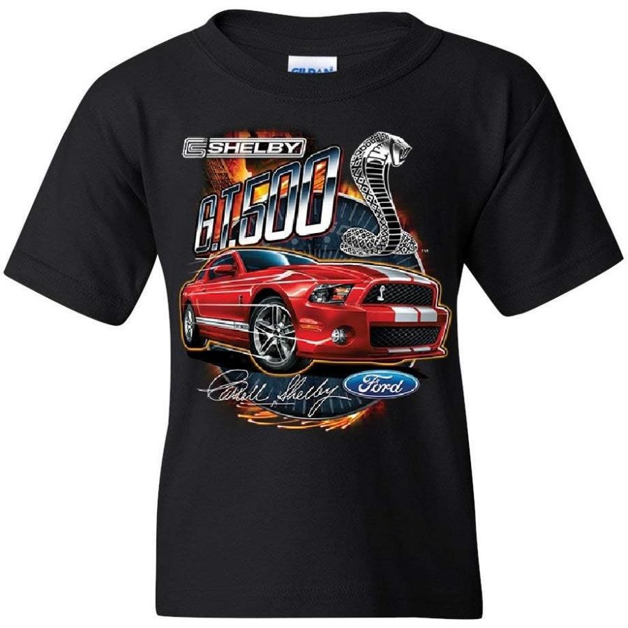 Детская футболка Ford Mustang 2014 Shelby GT500 Cobra Американский маслкар Детская футболка S чёрный