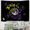 Moon Star Butterfly Tapestry Wall Hanging Night View Bohemian Hippie Carpet Gypsy Psychedelic Tapiz Magic Room Decor