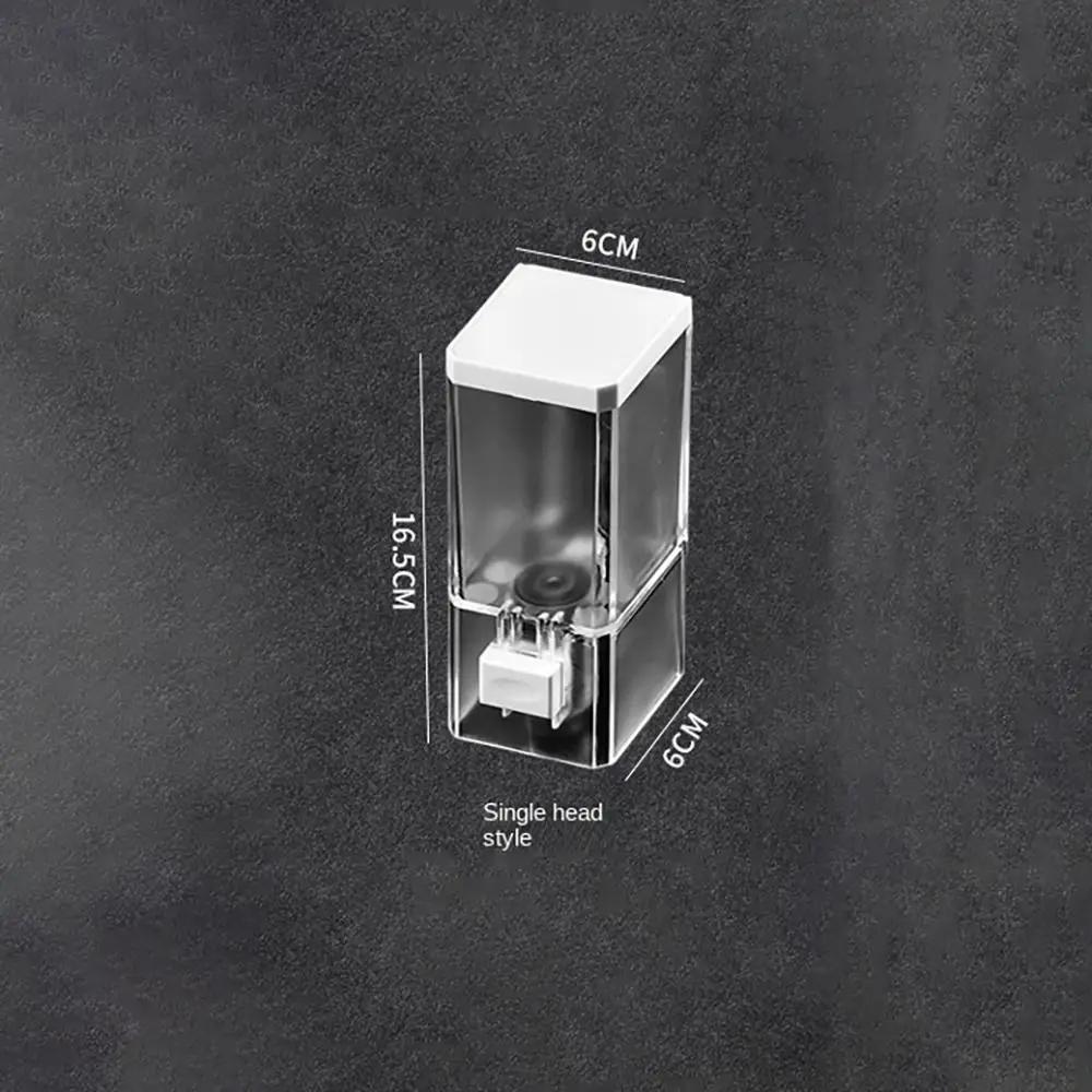 Non-punching Bathroom Manual Press Soap Dispenser Wall Hanging Traceless Paste Disinfectant Bottle Transparent Soap Dispenser