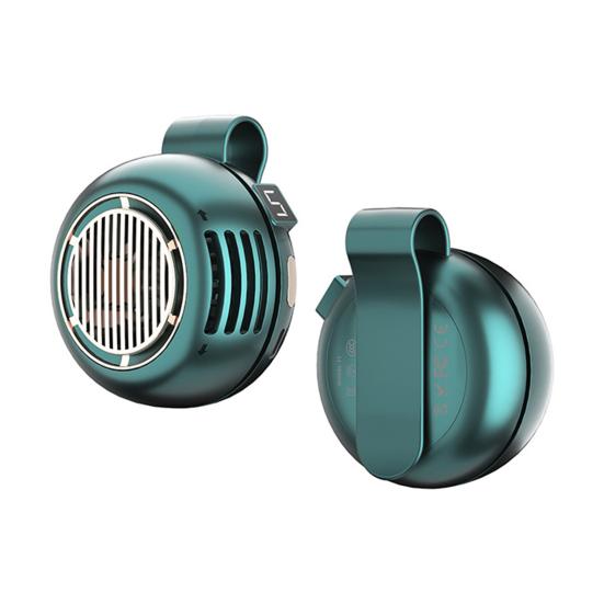 Přenosný klipový ventilátor, Nositelný osobní ventilátor, Mini tichý bezlopatkový ventilátor, Malý pásový ventilátor s 5 nastavitelnými rychlostmi, Dobíjecí chladicí ventilátor s otočným pohybem o 360° pro