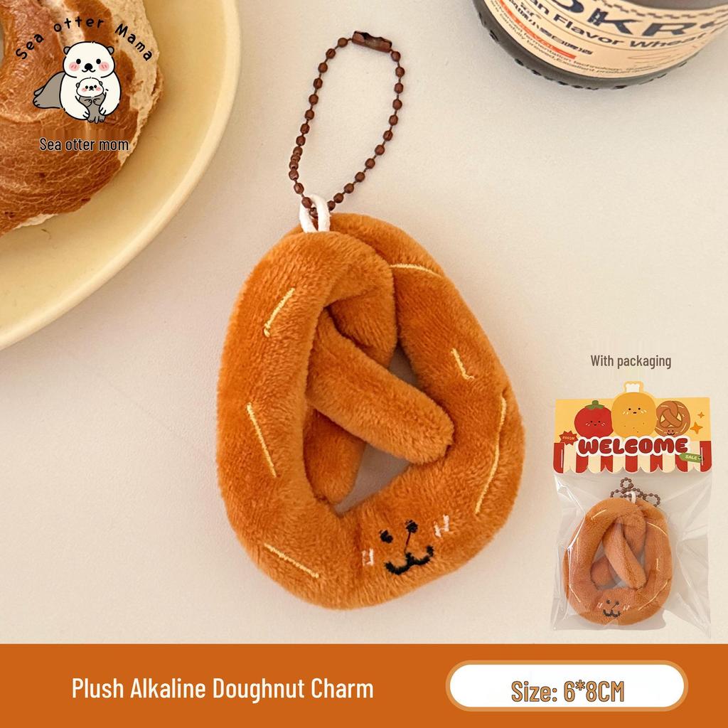 Creative Plush Bread Doll Keychain: Versatile Girlish Ornament for Backpack