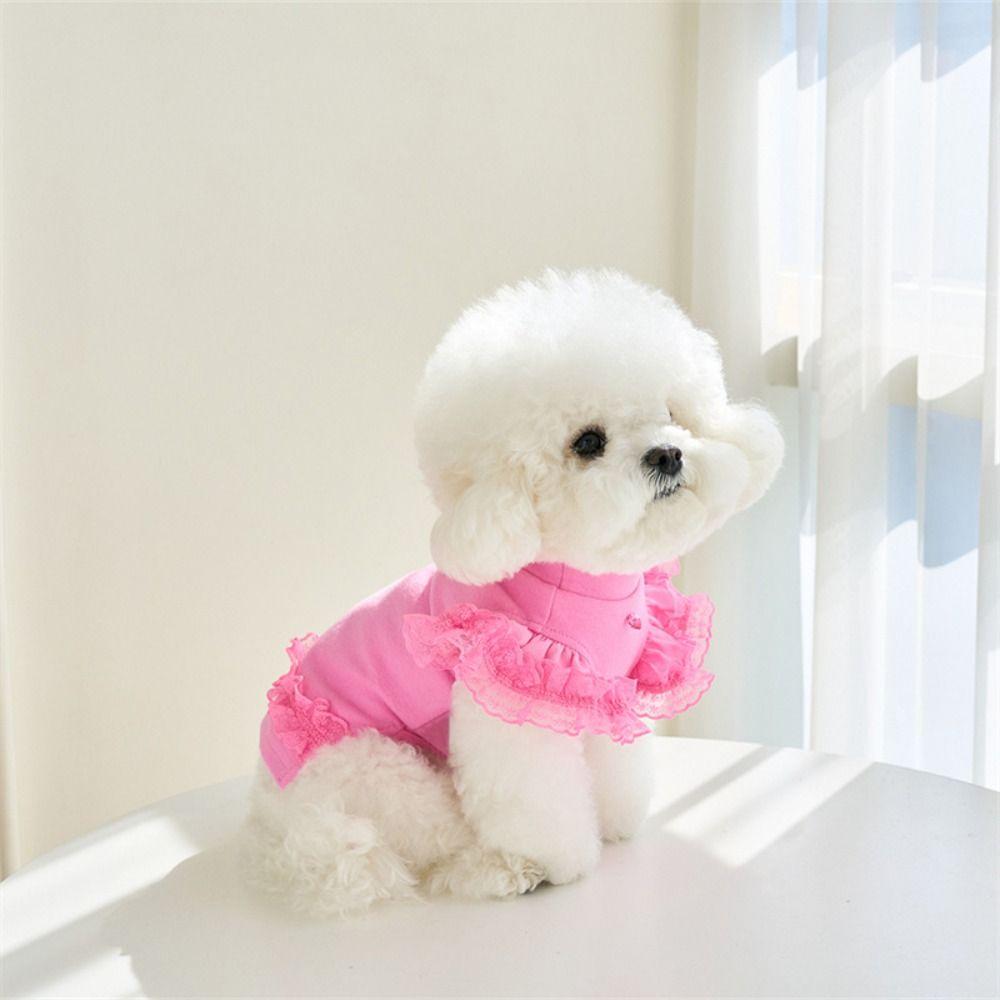 Flying Sleeve Pet Summer Vest Lace Pet Dress Pet Supplies Dog Clothes Spring