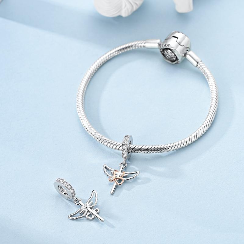 Women Pendants Original Copper Cross Colored Zircon Life Tree Bible Charms Bead Fit Bracelet Gift Jewelry Accessory Necklace