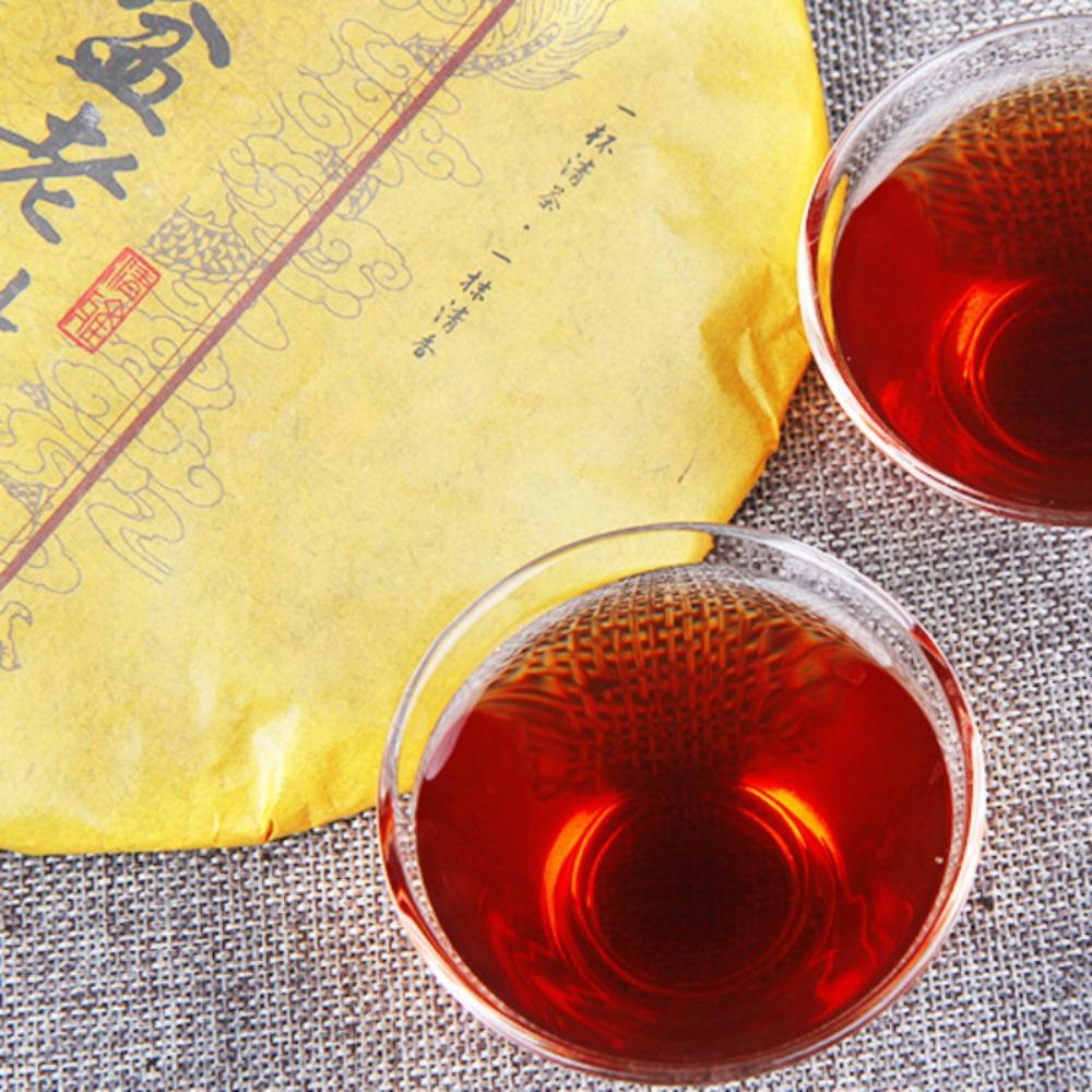 Yunnan Old Tree Pu-erh Tea 357g Early Spring Ripe Puer Cake Healthy Black Tea