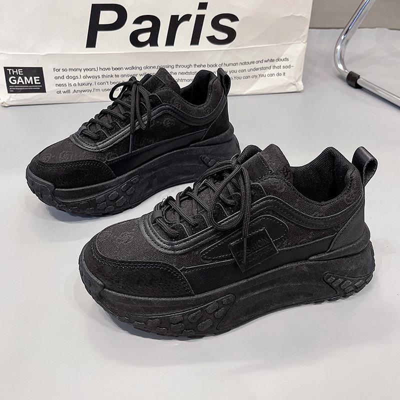 Fashion Thick Sole Casual Sports Shoes Four Seasons Versatile Comfortable Breathable Women's Vulcanized Shoes Plus spring autumn