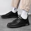Leather Fashion Casual Shoes Men 2024 New Arrival Men's Vulcanize Shoes All-match Mens Sneakers Breathable Lace-Up Men Footwear