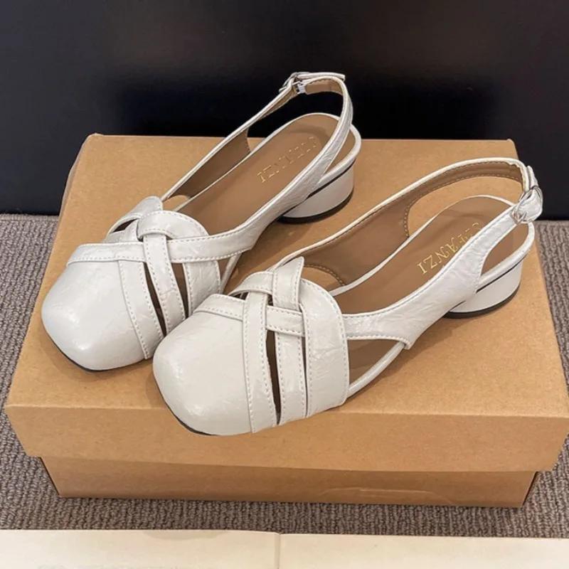 Fashion Designer Women Heeled Sandals Chunky Summer Shoes Fashion Woman Slippers 2025 Party Dress Slides Walking New Mujer De Sandalias