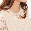 Faux Pearl Fake Collar Women Beaded False Collar Choker Detachable Retro Fake Collar for Sweaters Dresses Dating Wedding