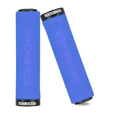 Bicycle Handlebar Grips, Sponge Grips, Blue and Black