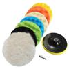 9pcs Car Sponge Polishing Disc Wheel Disc Pad Kit Polisher Drill Adapter Car Beauty Polishing Waxing Paint Care Tools 5inch