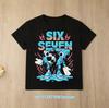 summer short sleeve, cartoon print 2026 personalized digital 67   T-shirt for boys and girls, family style, casual top