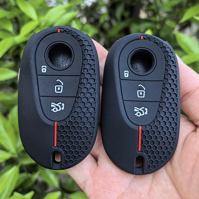 Silicone Auto Smart Key Fob Cover Case Remote Fit For Mercedes Benz C S Class W206 W223 C260 C300 S400 S450 S500 Maybach 3 Buttons