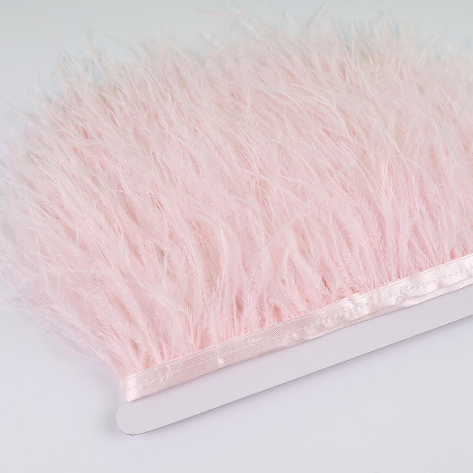 13-18CM 6M Ostrich Feather trim Cloth Belt for sewing DIY feather ribbon fringe Wedding dress clothes decoration