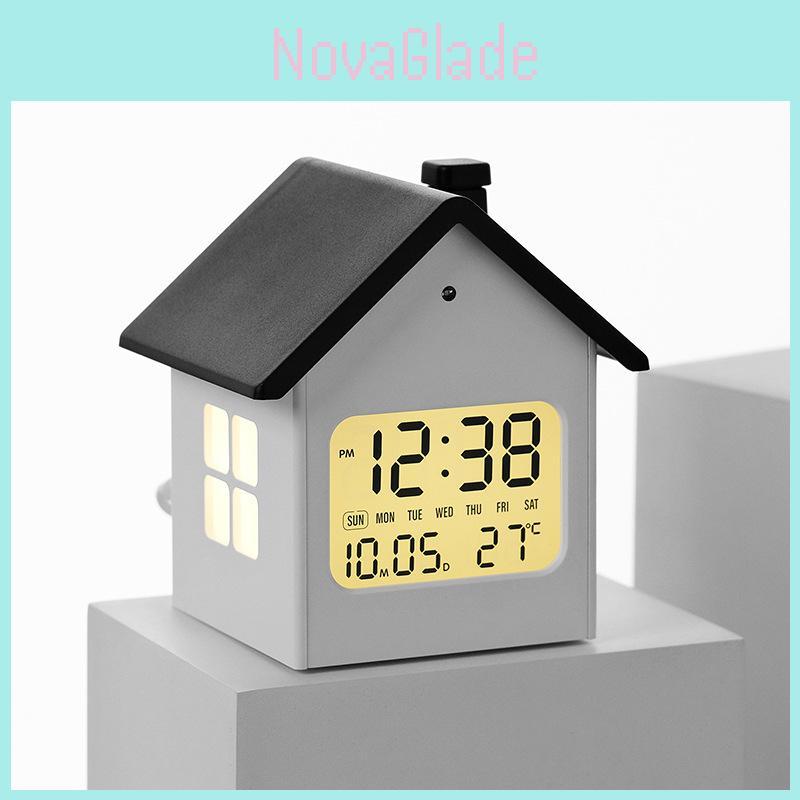 Kids Bedroom Alarm Clock With Night Light And Electronic Lcd Screen For Childrens Decor