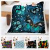 Blanket Butterfly Personality Digital Printing Lamb Fleece Crystal Fleece Blanket