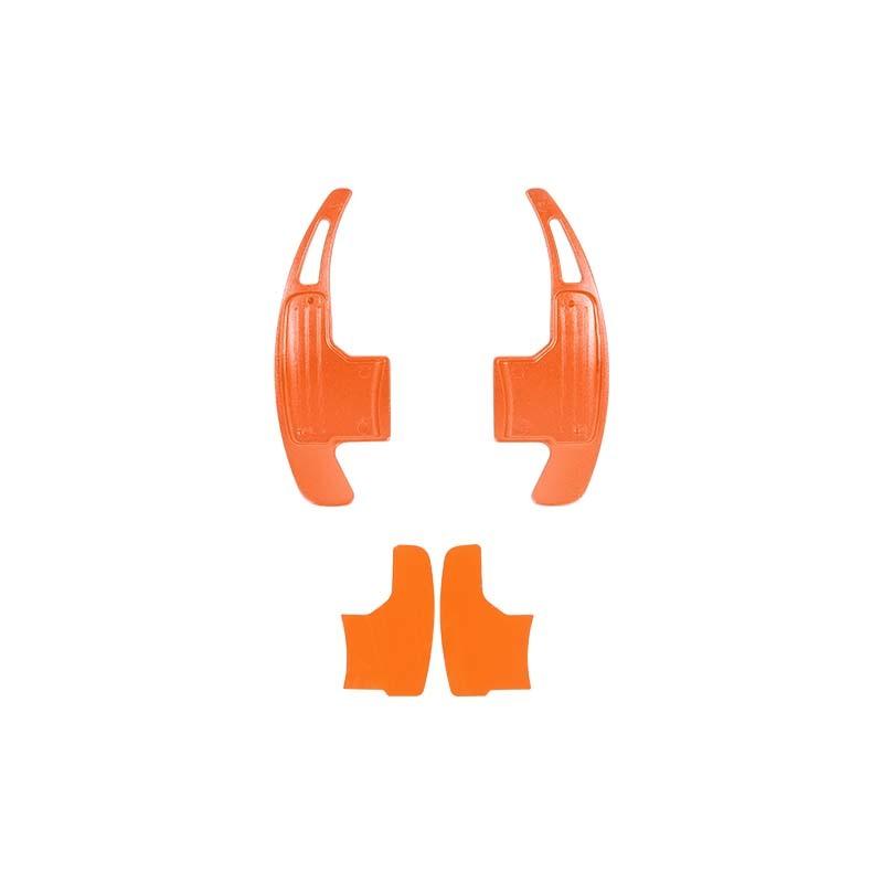 

Автомобильные подрулевые переключатели, декоративные наклейки, подходят для Ford Mustang 2015, аксессуары для интерьера из алюминиевого сплава оранжевый