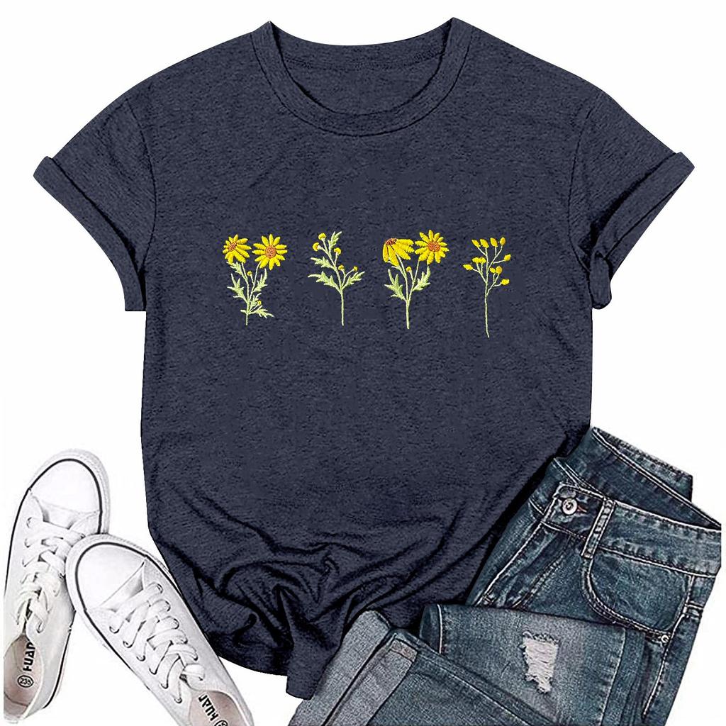 Unisex Casual Fashion Print Crewneck Loose T-shirt