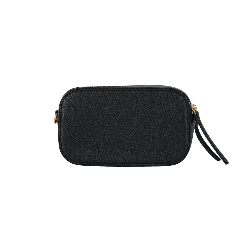 Tory Burch Miller Logo Minimalist Pebbled Leather Crossbody Shoulder Bag Mini Women Bags Black 158757-001