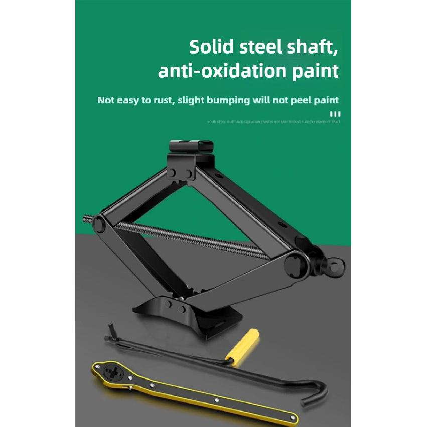 BAOLIAN Car Scissor Jack 3T Auto Emergency Lift Stand Labor-Saving Repair & Tire Replacement Tool and Wrench for SUV Vehicles