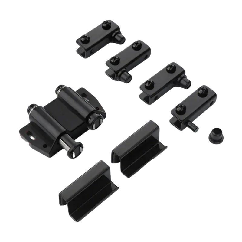 Double Head Catches Glass Door Hinge Clamp Push To Open Touch Latches