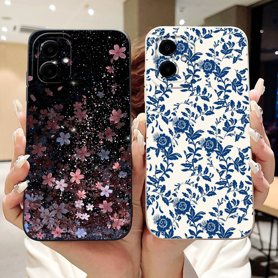 For Samsung Galaxy A06 Beautiful Bow Rose Painting Phone Case For Samsung A06 4G 5G Soft Silicone Shockproof Cases