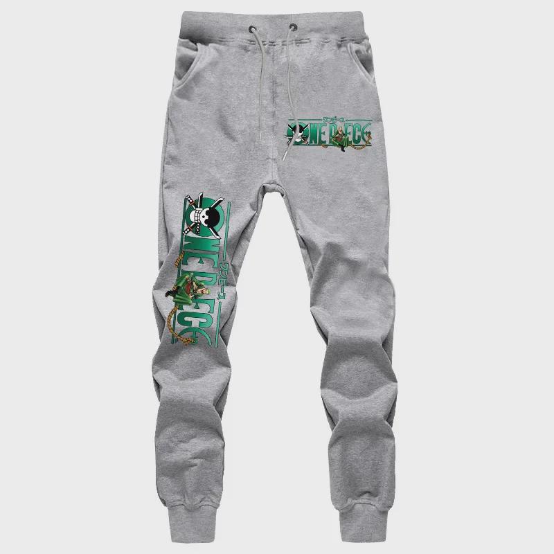 One Piece Anime Ležérní tepláky se stahovací šňůrkou - S motivem Trafalgar Law, Luffyho a Bělovouse, Ideální pro páry, Jarní a podzimní nošení