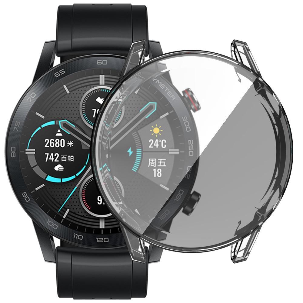 

Ultra Thin 360 Full Cover Watch Screen Protector Plating Soft TPU Case 46 MM For Honor Magic Watch 2 Smart Watch Accessories чистый
