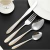 Mirror Finish Silver Gold Plated Stainless Steel Flatware Set Copper Silverware Set Rose Gold Spoon