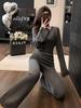 Chic Knitted Two-Piece Set: Bell Sleeve Sweater & Wide Leg Pants for Women (Autumn/Winter)