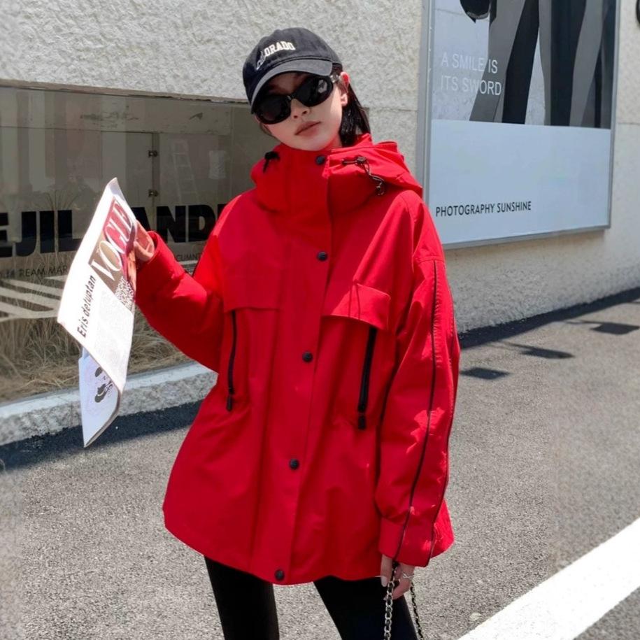 Outdoor Tooling Jacket Down Jacket Women's Winter New Hooded Fashion Waist Pie Overcome Casual Jacket