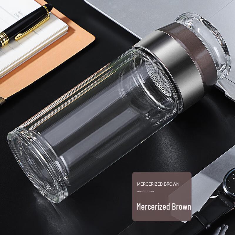BEANBEANLOVE Double-Layer Glass Tea Infuser Bottle