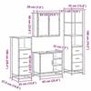 VidaXL Ensemble de meubles de salle de bain 4 pcs sonoma gris, armoire de salle de bain, armoire de rangement de toilette, 3301268
