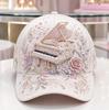 D Digital Full Print Floral Piano Baseball Cap Spring and Summer Sunshade Sun Protection Cap Ethnic Style Versatile Fashion