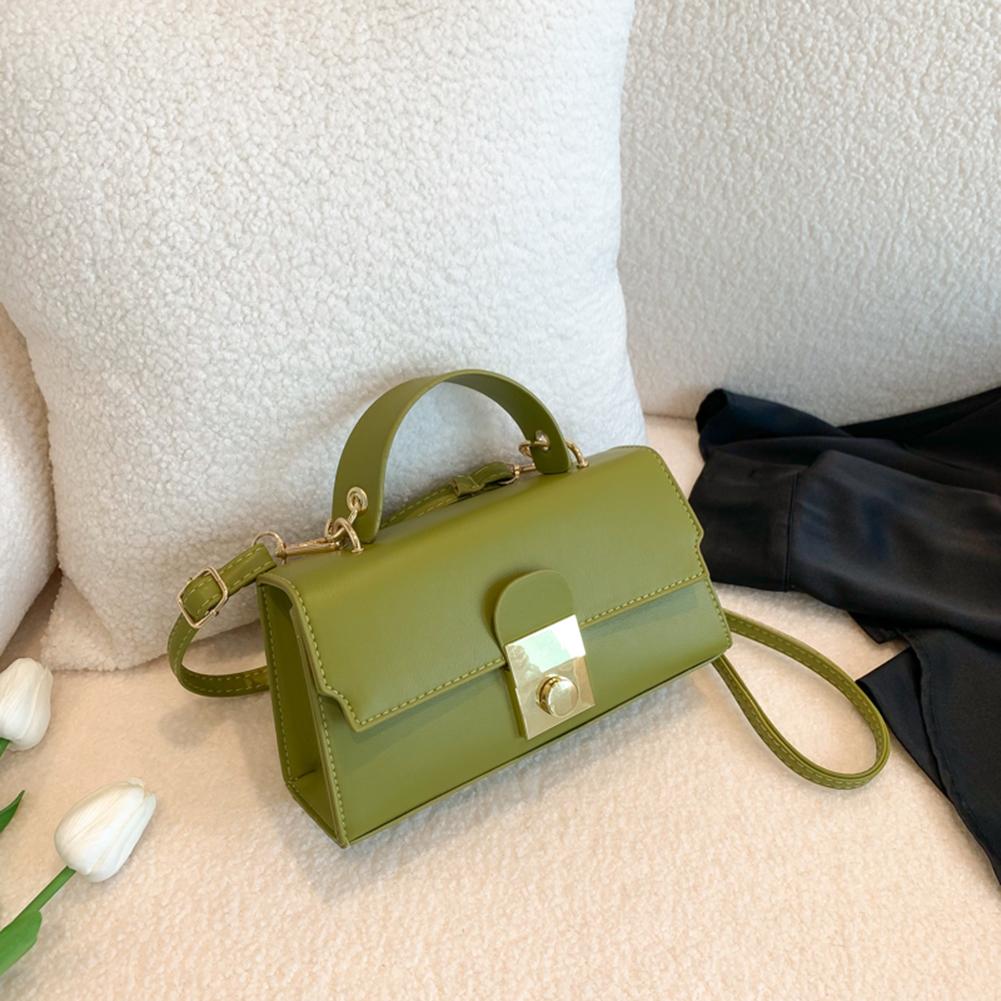 

Handbag for Women Flap Underarm Bag PU Leather Buckle Satchel Bag Solid Color Clutch Purse for Work Travel Shopping зелений