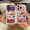 Color Apple for Apple 16promax Cream Cartoon Phone Case Iphone15 Anti-drop 13 Creative 12 High