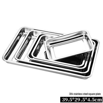 Maidekai 304 Stainless Steel Deep Rectangular Serving Plate