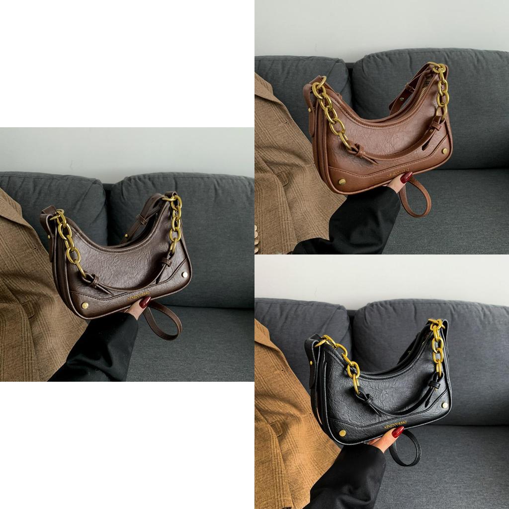 Retro Fashion Handbag Women 2023 New Autumn Winter Vintage High-end Small Square Bag Commuter Crossbody Bag