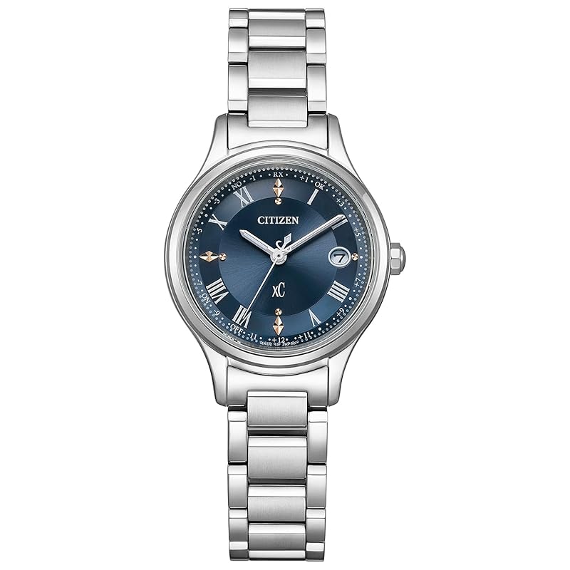 

[Citizen] watch cross sea Eco drive radio clock waterproof navy hikari collection ES9490-61L ladies silver