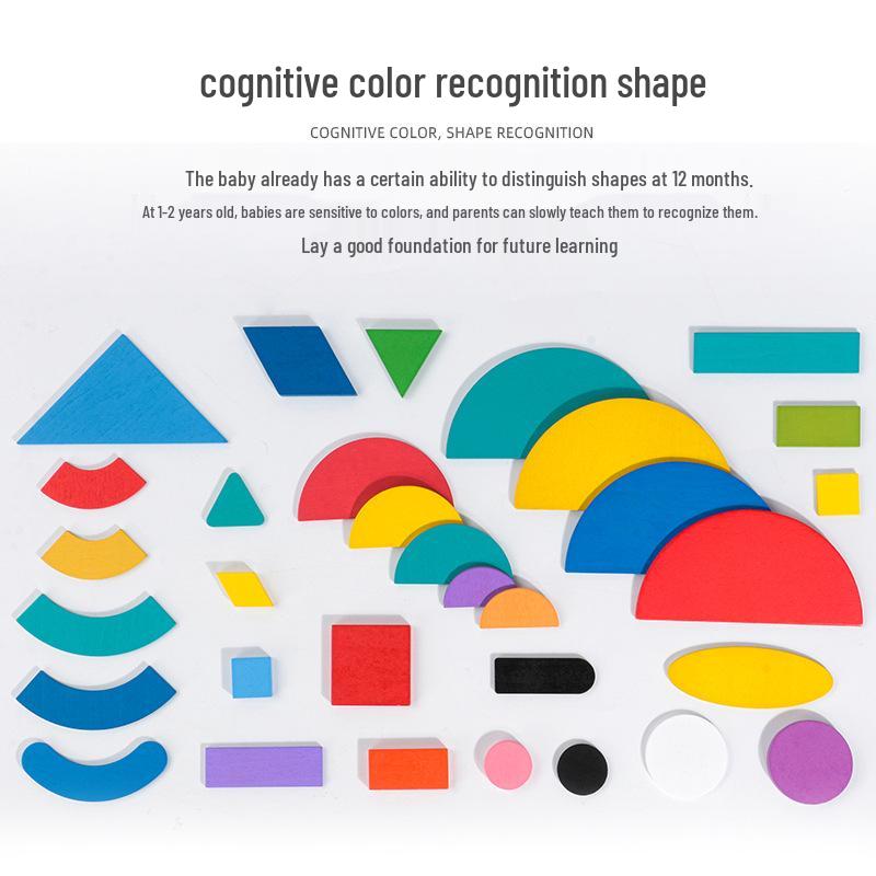 Geometric Shape Puzzle Tin: Educational Wooden Tangram for Children